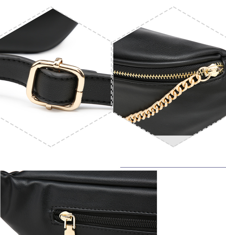fanny pack with gold chain