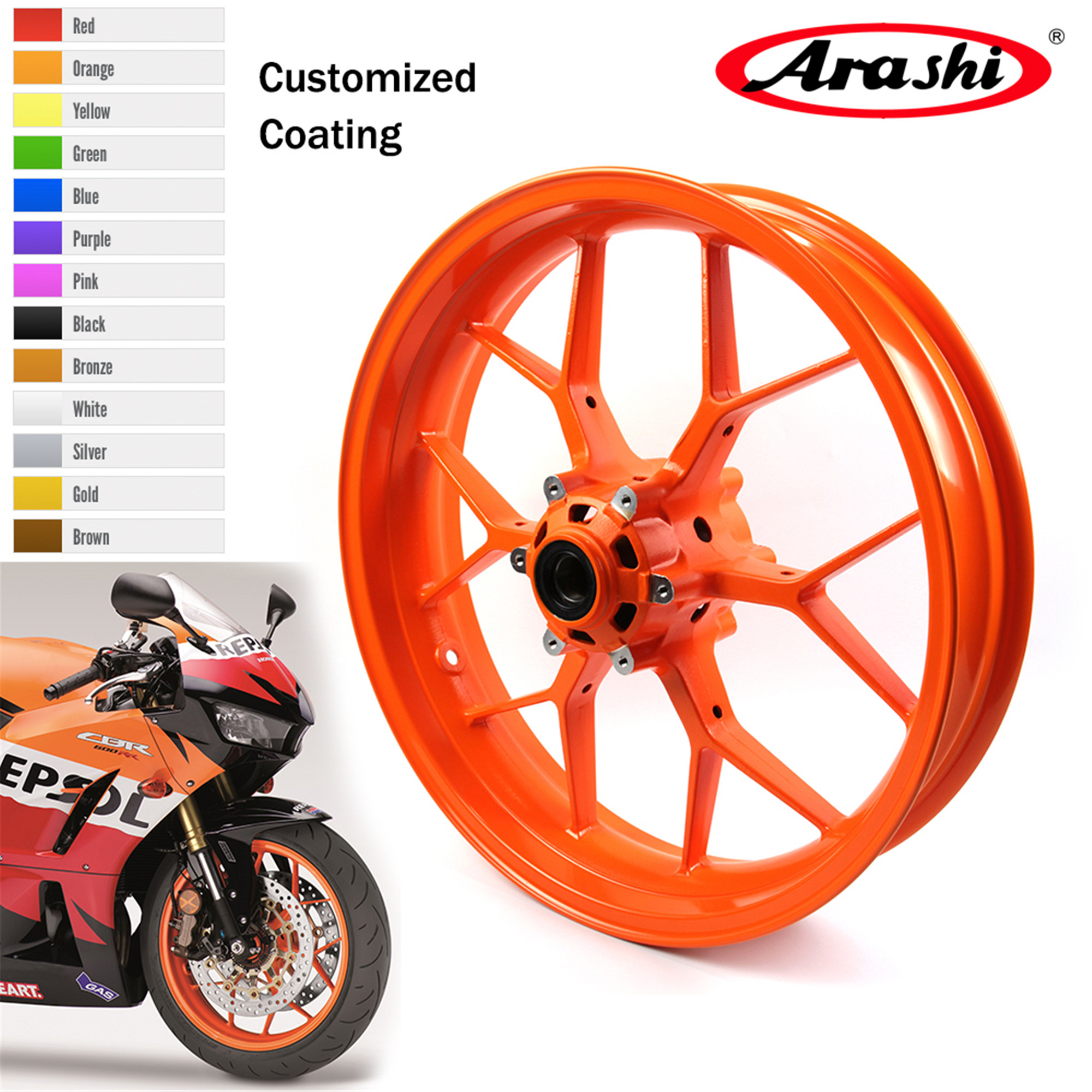 

Arashi For Honda CBR1000RR 2008 - 2017 Front Wheel Rim CBR 1000 RR CBR1000 1000RR 2009 2010 2011 2012 2013 2014 2015 2016