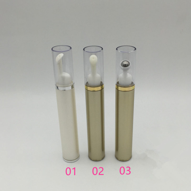 

15ML White gold Empty Cosmetic Packaging Plastic Soft Tube Eye Cream Gel Packaging Tube Containers fast shipping F578