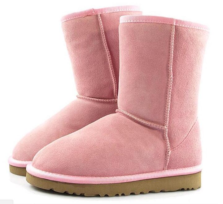 

dorp shipping 2018 winter New Australia Classic snow Boots Cheap women man winter boots fashion discount Ankle Boots shoes size 5-13, 5825 pink