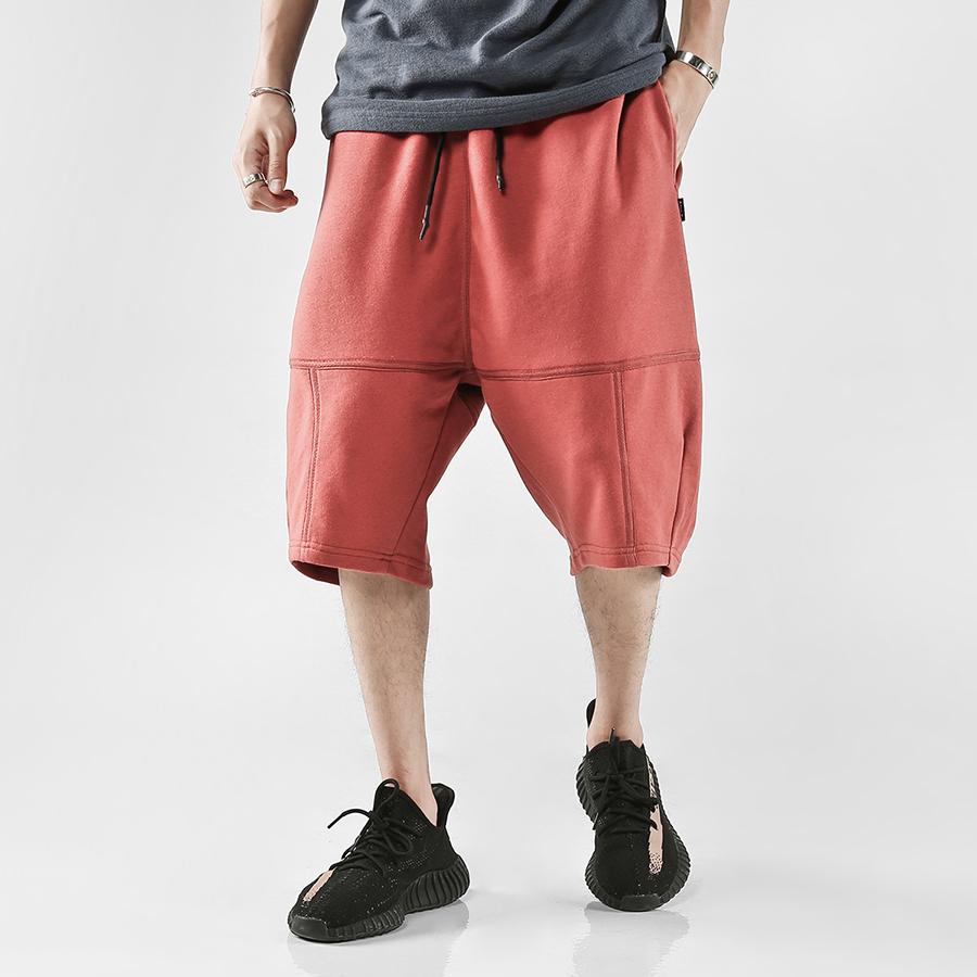 

Streetwear Long Shorts Men Summer Hip Hop Bermuda Masculina Harem Pockets Baggy Shorts Men Cargo Sweatpants Streetwear 6D14, Gray