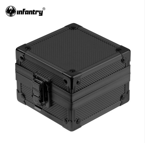 

Infantry Fashion Rock Style Upgrade Black Aluminum Gift Box Show Cases Display Boxes For Watches Bracelets NEW