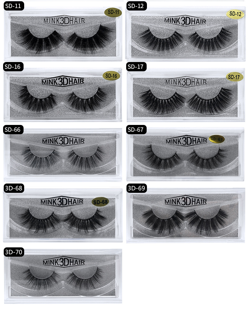 

3D Mink Eyelashes Eye makeup Mink False lashes Soft Natural Thick Fake Eyelashes 3D Eye Lashes Extension Beauty Tools 11 styles DHL Free