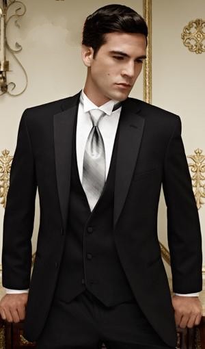 

Popular Design Groom Tuxedos Two Button Black Notch Lapel Groomsmen Best Man Suit Wedding Mens Suits (Jacket+Pants+Vest+Tie) J522, Same as image