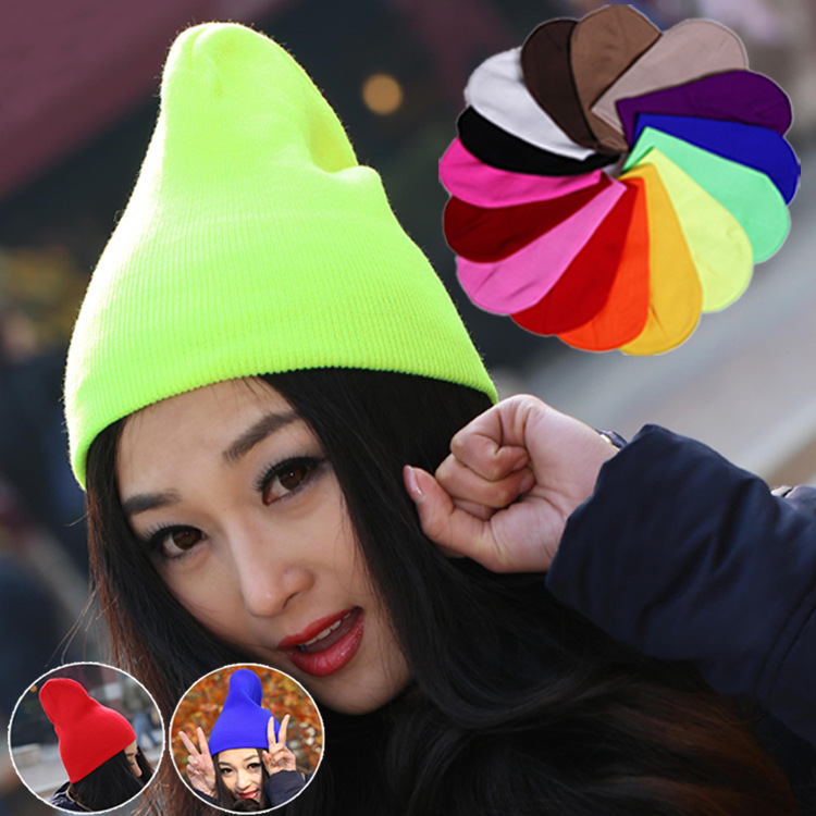 

Free Shipping Mens Ladies Womens Slouch Beanie Knitted Oversize Beanie Skull Hat Caps, Mix colour