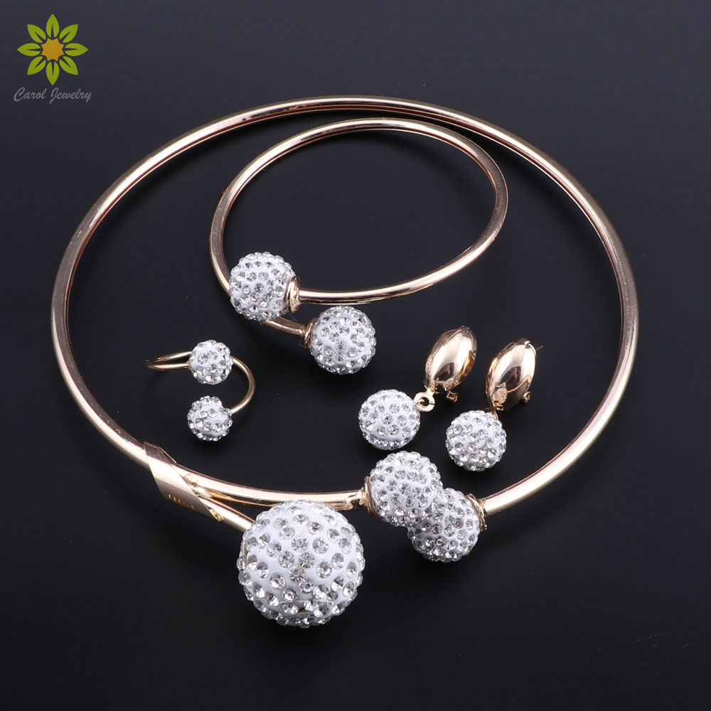 2018 New Arrival Fashion African Jewelry Set Nigerian Wedding Ball Turkish Ethiopian Bridal Women Costume Jewelry Set-image-413514275