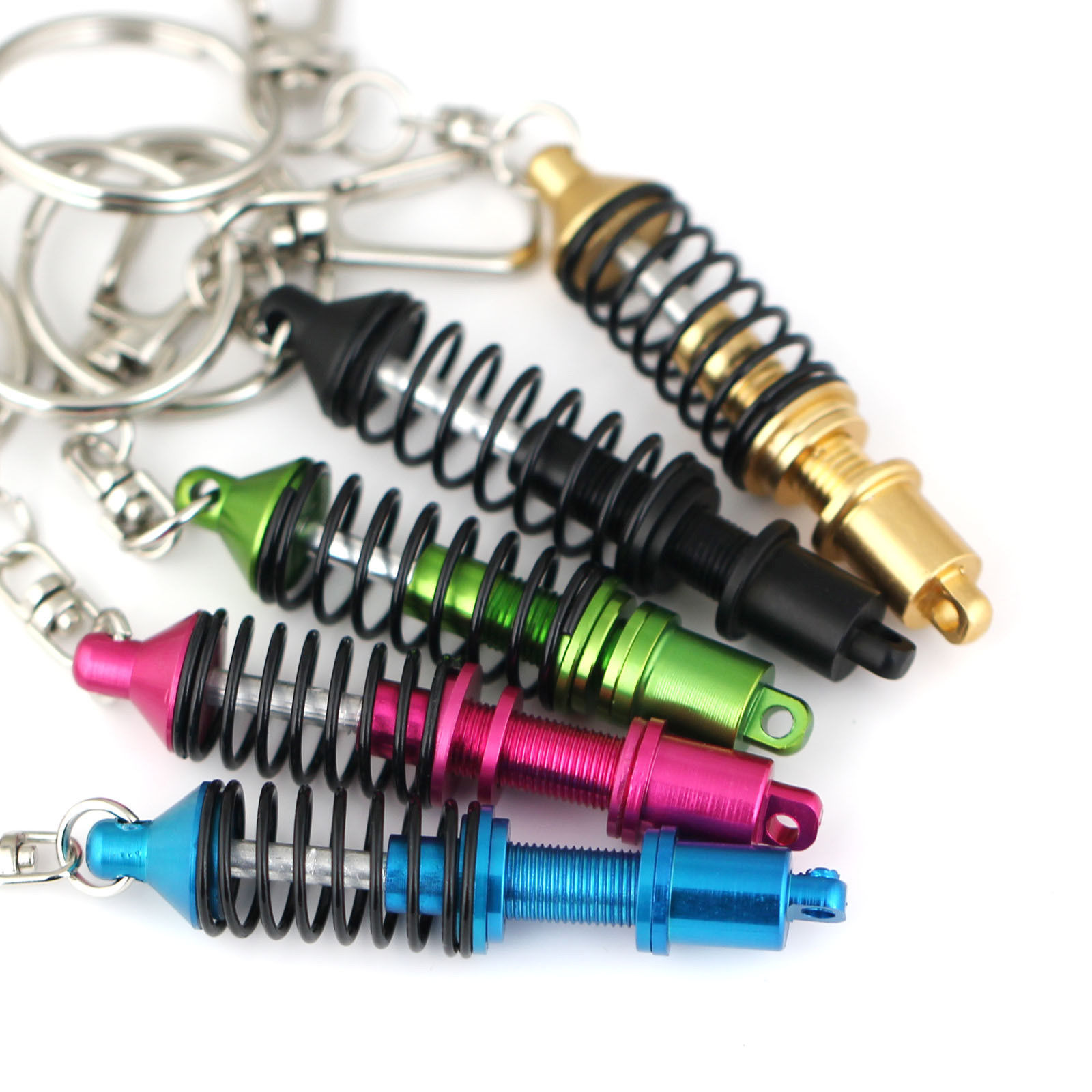

Adjustable Car Part Shock Absorber Keyring Alloy Keychain Gift High Sales, Silver
