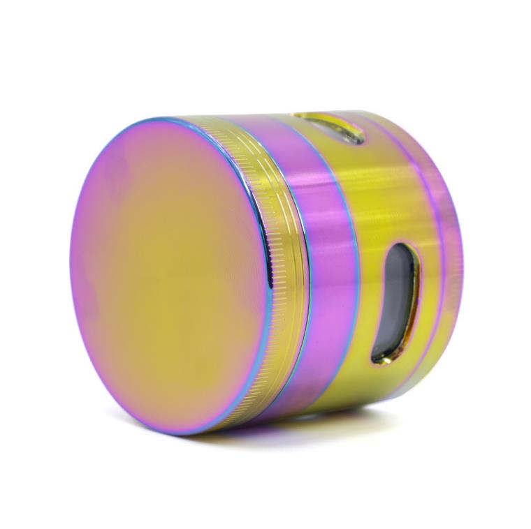 

63mm Diameter Four-layer Zinc Alloy Colorful Ice Blue Side Window Grinder