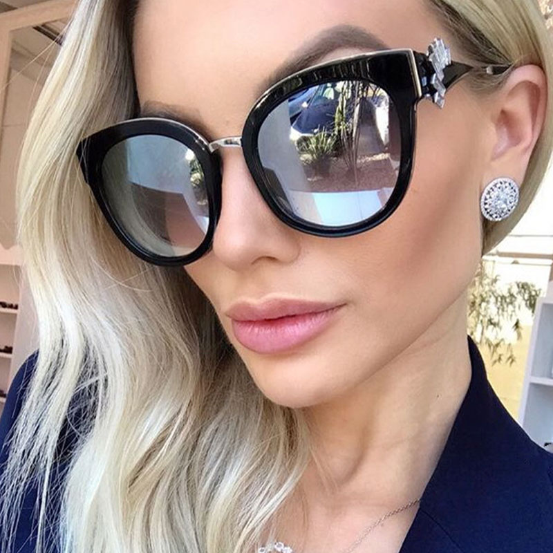 

Fashion Sunglasses Women Brand Designer Vintage Cat Eye Sun glasses Female Style Round Glasses UV400 Eyewear