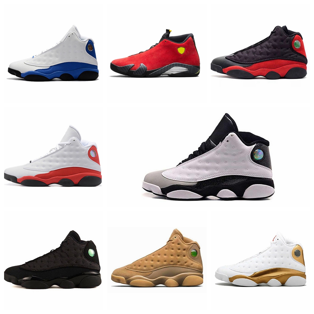 

13 13s mens basketball shoes sneakers Phantom Hyper Royal Italy Blue Bordeaux Flints Chicago Bred DMP Wheat Olive Ivory mens shoes size 13, Color:1