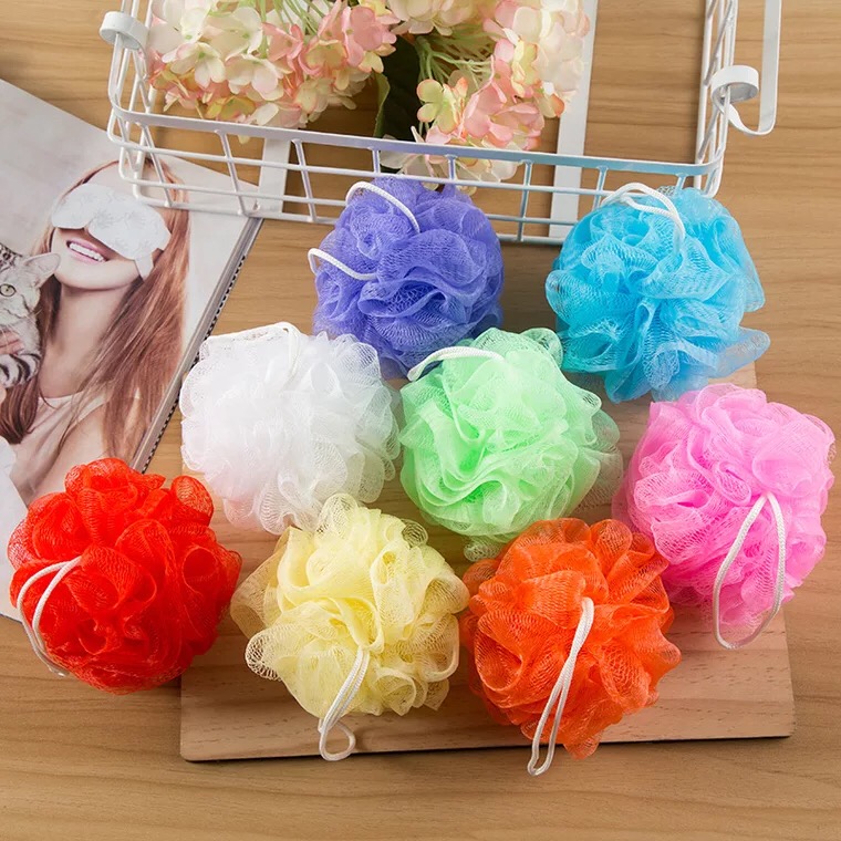 

Multi Colors 8g/15g/20g/30g Bath Shower Sponge Pouf Loofahs Nylon Mesh Brush Shower Ball, Mesh Bath and Shower Sponge ELBA006
