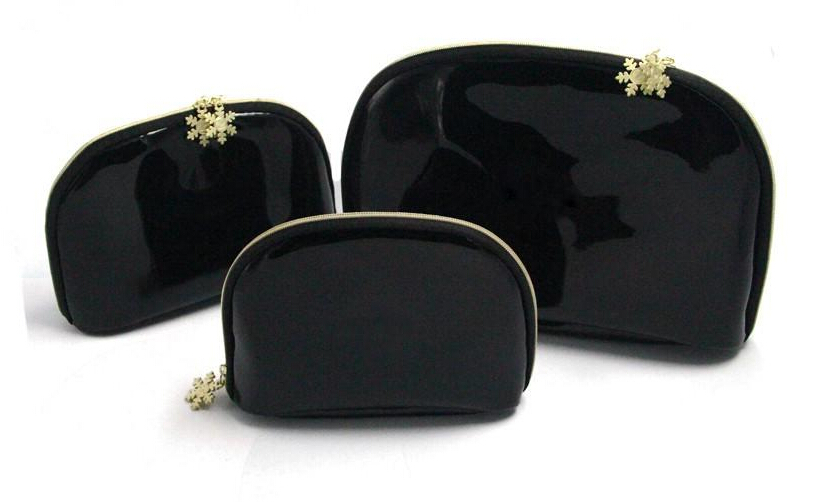 

Women snowflake zipper elegant beauty cosmetic makeup bag
