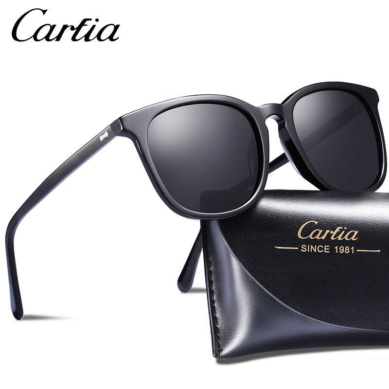

Carfia 5358 polarized sunglasses square designer sunglasses 50mm 3 colors glasses mens women sun glasses with case