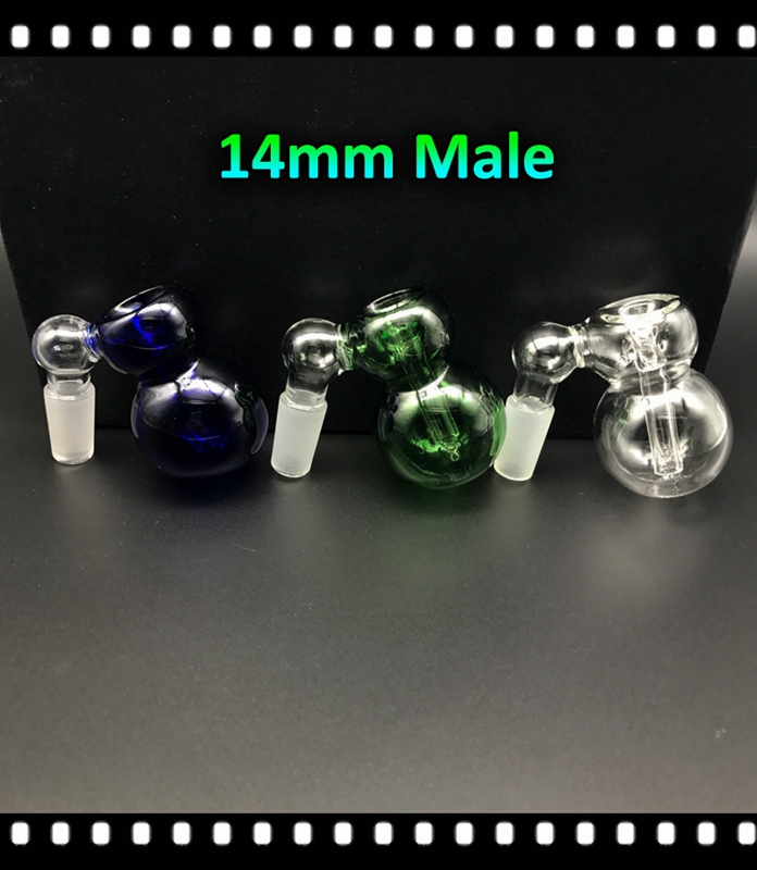 

6 Styles!!! Clear Green Blue Bubbler& Calabash Glass Ash Catcher Bowl 14mm ash catcher 18mm ash catcher Glass Ashcatcher Bowl For Glass Bong