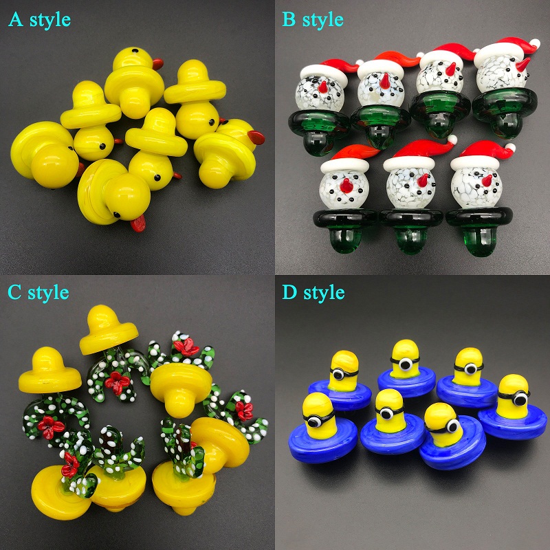 

Newest six kinds of style Glass Bubble Carb Cap fit Quartz Thermal Banger dab Nails for Glass Water Pipes bong dab Oil Rigs