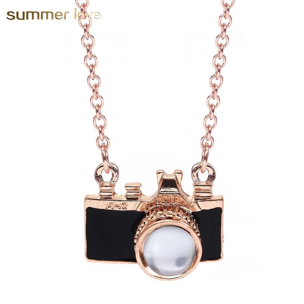 

Unique Design Drop Oil Camera Pendant Gold Chain Necklace for Women Made With Love Cute Necklace with Gift Card Trendy Jewelry Gift