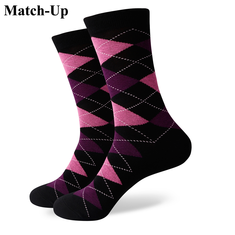 

new men colorful combed cotton socks diamond styles geometric socks us size 7 512 339