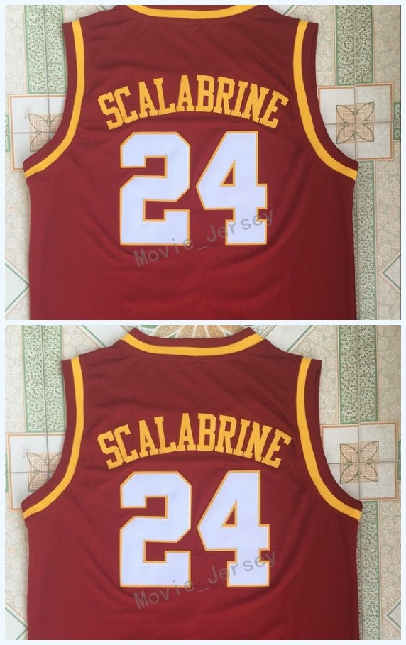 

Brian Scalabrine Men Jersey University of Southern California USC Jersey College Mens Basketball Jerseys Red Sports Jersey, As