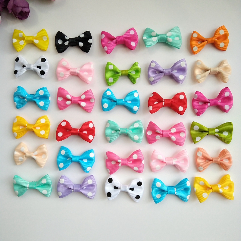 

100pcs/lot 1.4" Grosgrain BowKnot Hairgrip Cute Hairpins Hair Accessories Ornaments Hair Clips for Girls Kids Wholesale, Slivery;white
