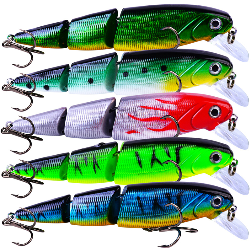 

New Musky Wobbler Laser Fishing bait 11cm 14.7g Bionic Fish Swimming Action Segments Swimbaits Saltwater Crankbait