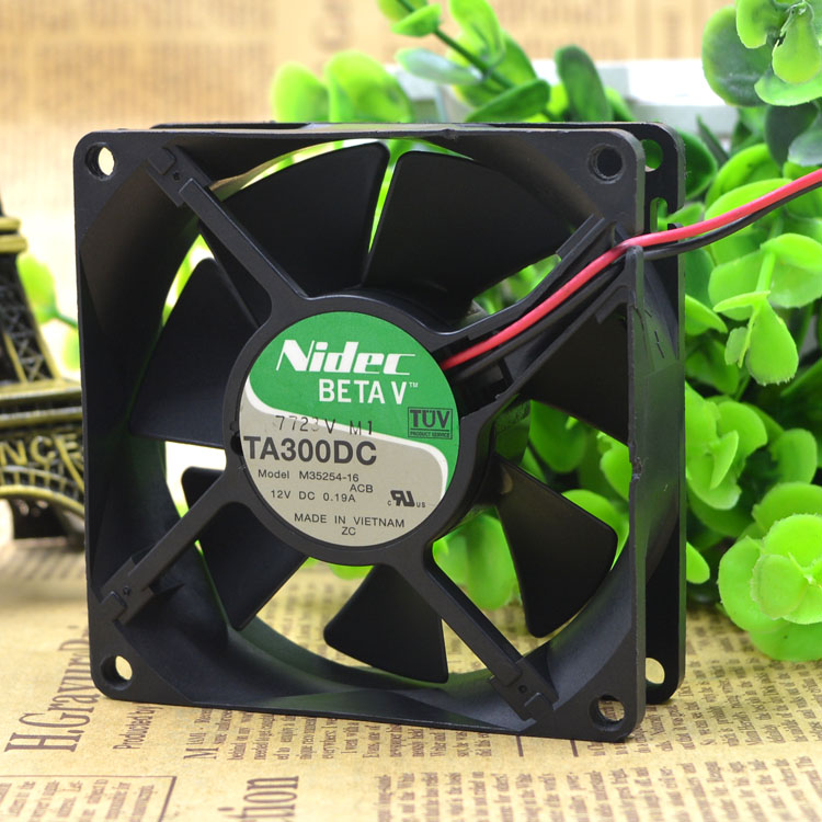 

For new original box NIDEC TA300DC M35254-16 DC12V 0.19A double roll 8CM 8025 fan