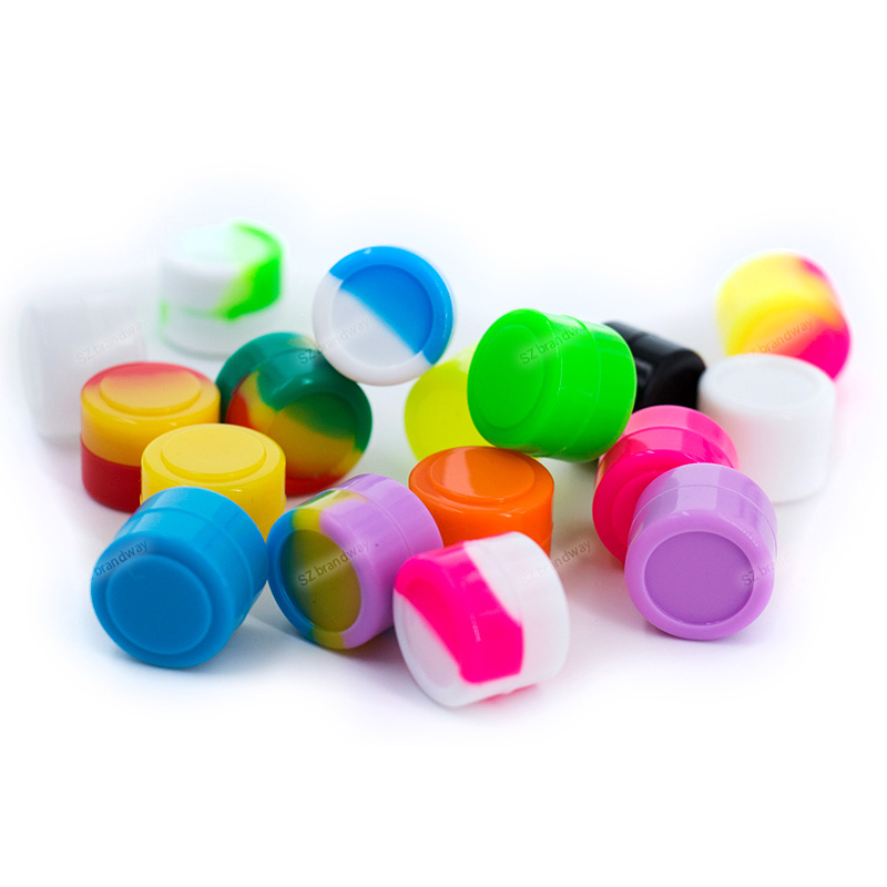 

2ML Round Silicone Container Jars Dabs wax containers dry herb FDA Silicone containers Box Vaporizer for concentrate wax oil Ball Containers