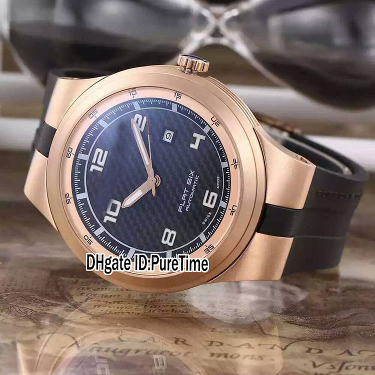 

New P'6620 P6620 Limited Edition Pd Design Sport Racing Car Dive Watches Rose Gold Black/Gray Dial Flat Six Automatic Mens Watch Rubber pd39, Slivery;brown