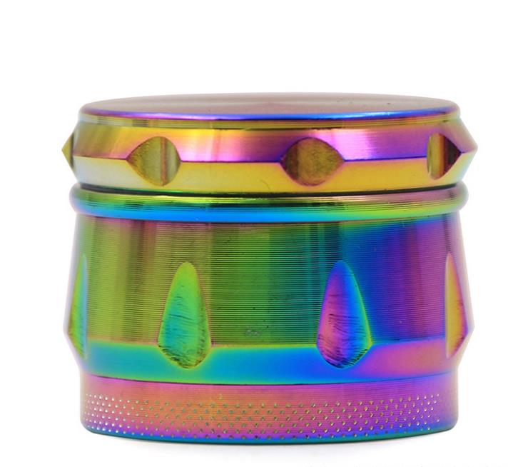 

The 4 layer of zinc alloy TOBACCO GRINDER colorful blue metal drum