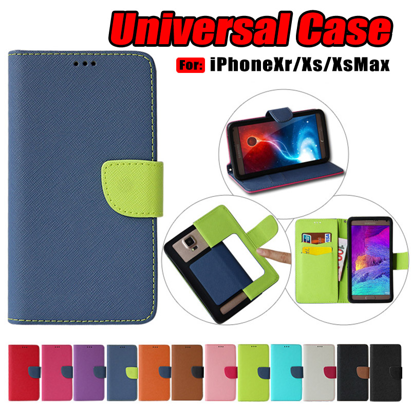 

Universal case PU Leather Flip Wallet Belt Buckle Universal Cover Case For 3.5-6.0 inch phone cases 6 size to choose, Green
