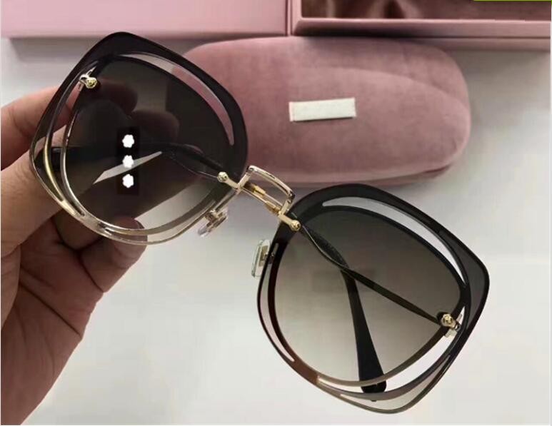 Nouvelle marque chaude vente lunettes MU cadre carré sans cadre creux clair revêtement lentille top qualité 5 couleur avec boîte d'origine pour l
