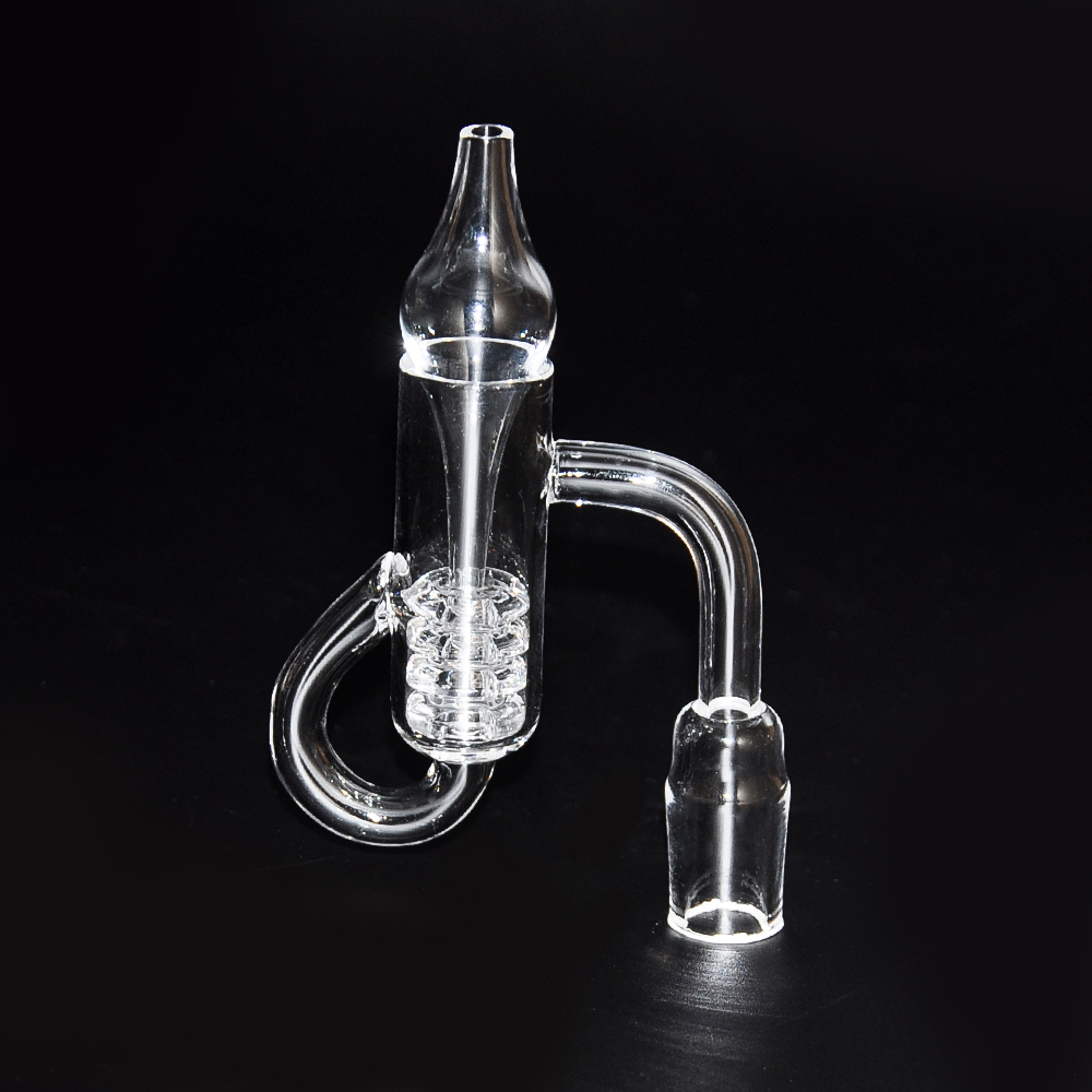

New Diamond Knot Loop Quartz Banger 10mm 14mm 18mm Male Female 90degree Quartz Loop Banger Nails For Glass Bongs Dab Rigs Free Shipping