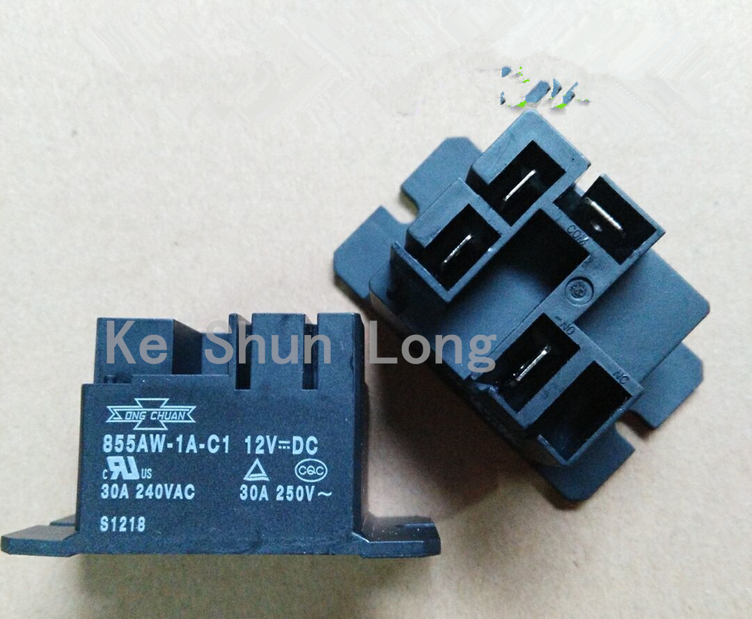 

Free shipping lot(2pieces/lot)100%Original New 855AW-1A-C1-12VDC 855AW-1A-C1-DC12V 855AW-1A-C1-24VDC 855AW-1A-C1-DC24V 4PINS 30A Power Relay