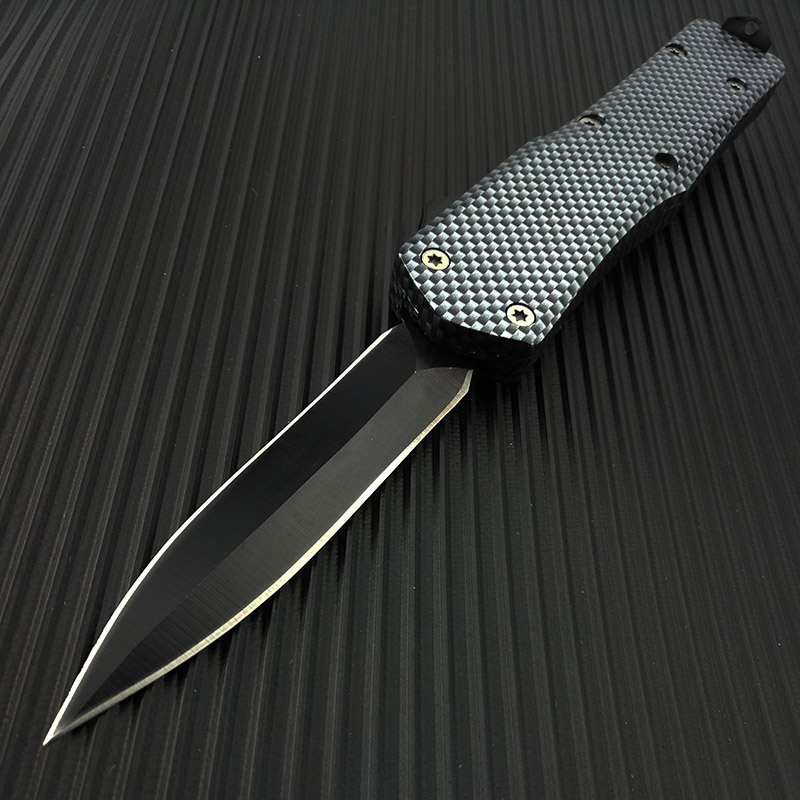 

Tactical Automatic Folding Blade Fixed Blades Spring Assist Knife Camping Hunting Cutting Knifes Coating full carbon Handle Drop Shipping