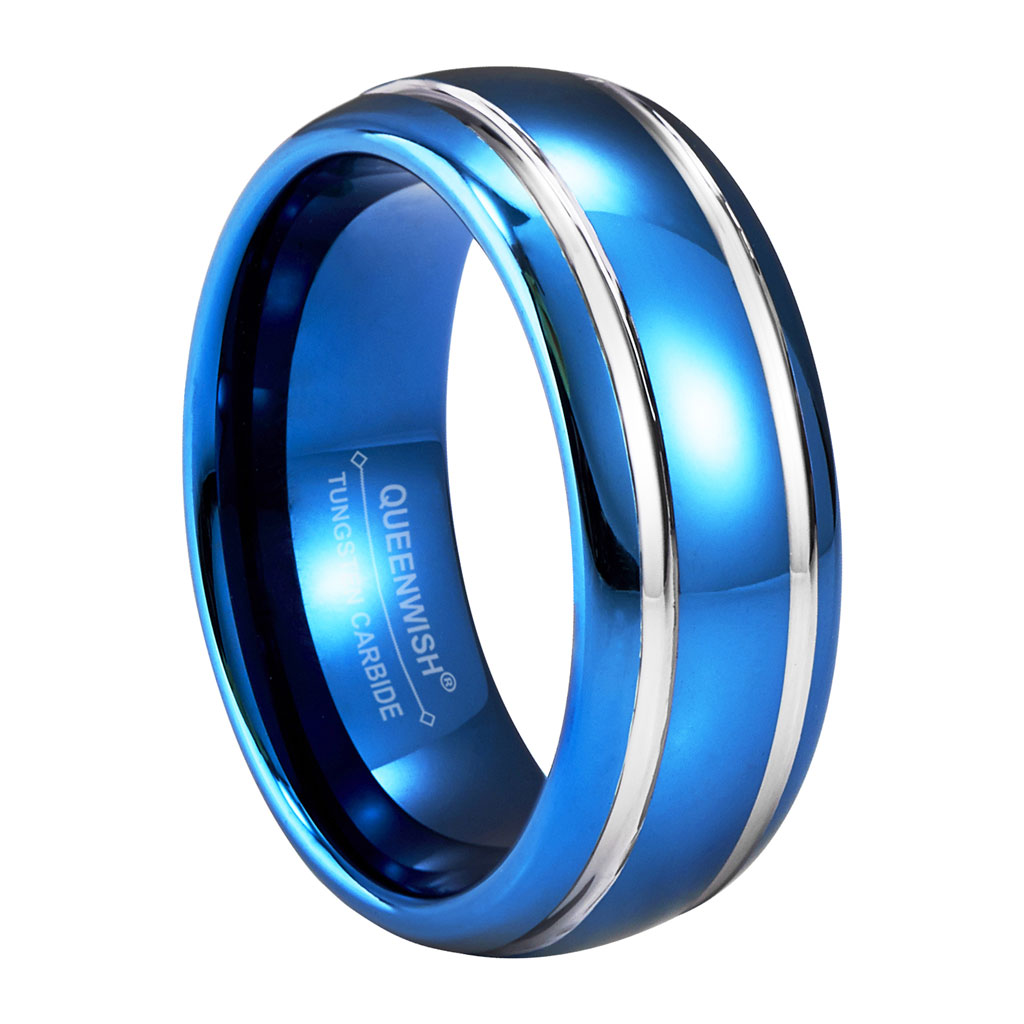 Liso para Hombres Negro Punk Rock Anillo Cinta Cara Cuadrada