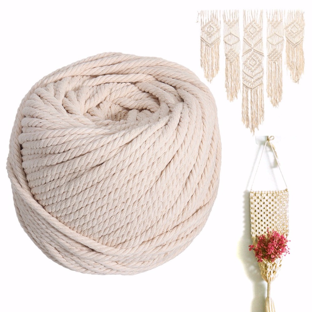 5mm Cotton Rope MALACHITE 100m BY YOU macrame cord chunky knit cord