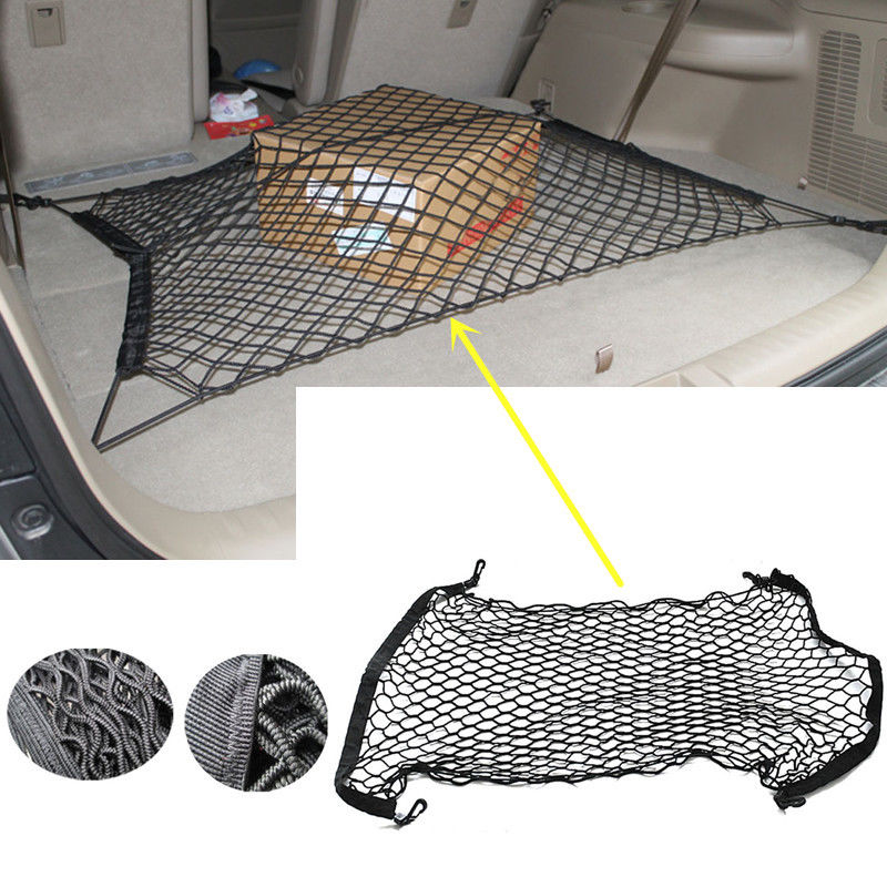 

For Subaru Legacy Car Auto vehicle Black Rear Trunk Cargo Baggage Organizer Storage Nylon Plain Vertical Seat Net