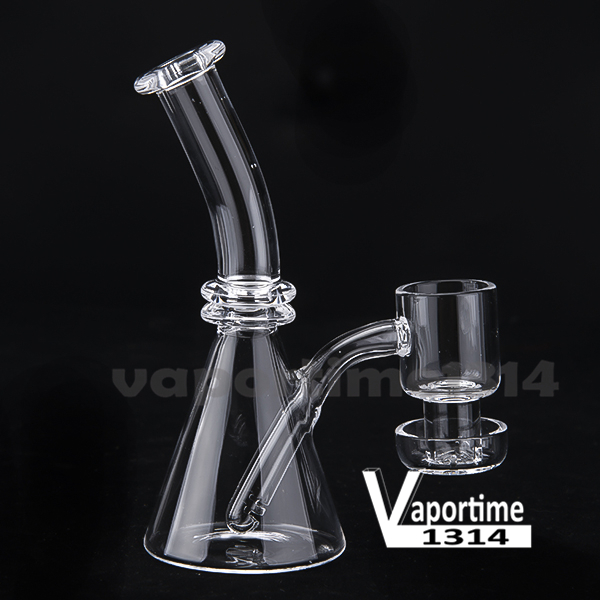 

Terp Slurper Beaker Quartz Mini Bongs 5 Inches Terp Vacuum Bowl Banger Nails Individual Black Box Water Pipe Dab Rig Inline 642
