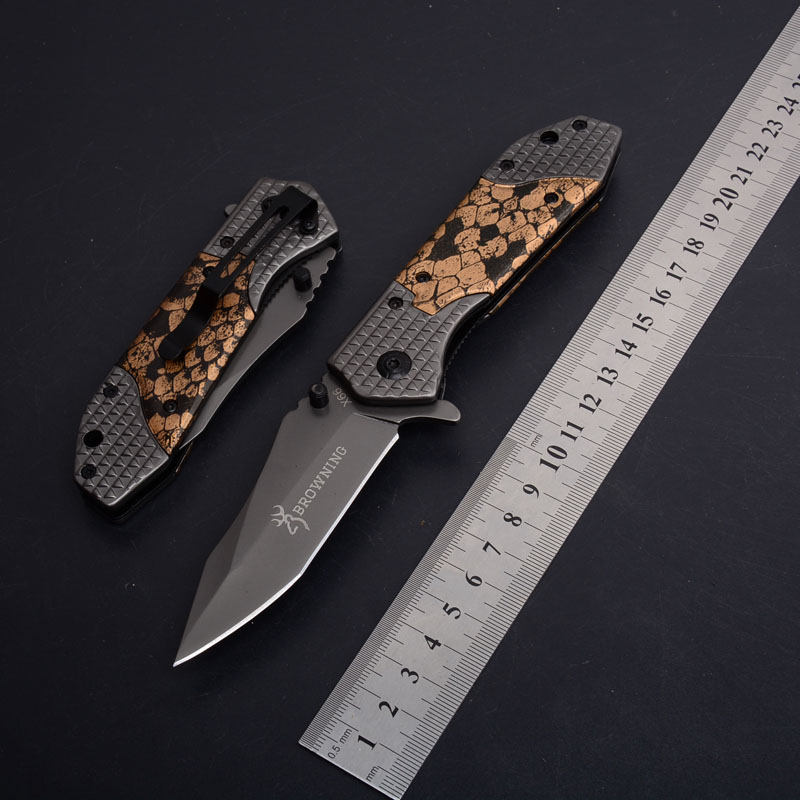 

Browning X66 Titanium Flipper Assisted Tactical Folding Knife 5Cr15Mov 58HRC Outdoor Camping Hunting Survival Pocket Utility EDC Tools Xmas Gift