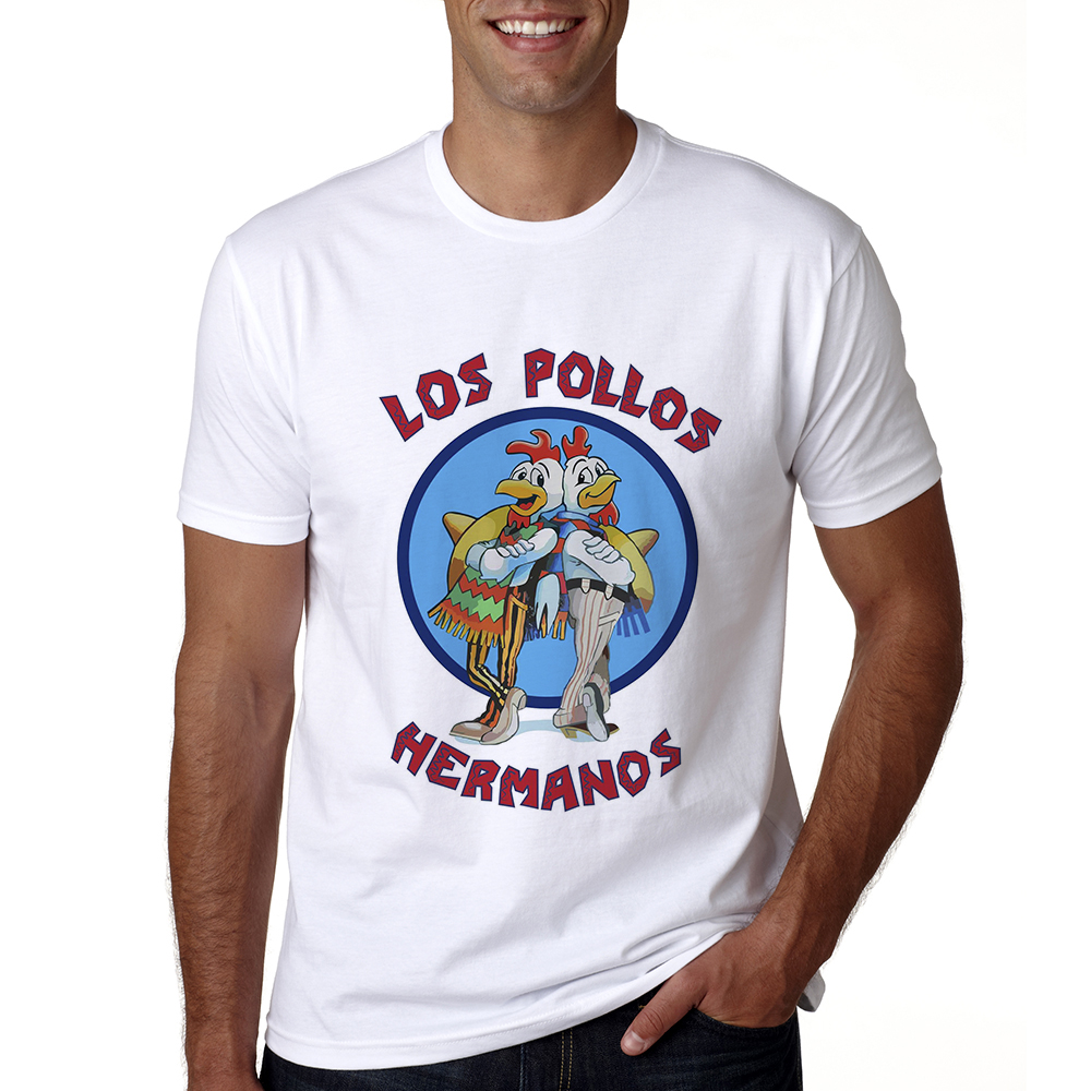 

Men' Fashion Breaking Bad Shirt 2018 LOS POLLOS Hermanos T Shirt Chicken Brothers Short Sleeve Tee Hipster Hot Sale Tops Male, Me96-mstwh-