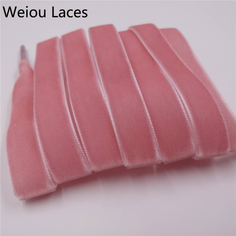 

Weiou 1.27cm width Multicolor high-grade Velvet Shoe Laces Women Men Ribbon Shoelace Single Deck Suede Shoestring Luxury Shoe Decoration