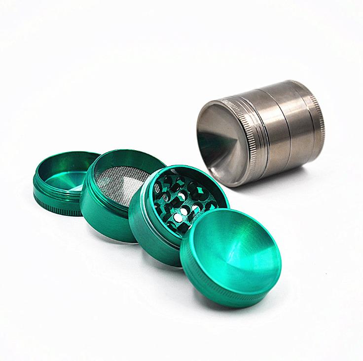 

New 4 layer alloy cigarette lighter 40MM personalized creative concave metal grinder smoke cutter
