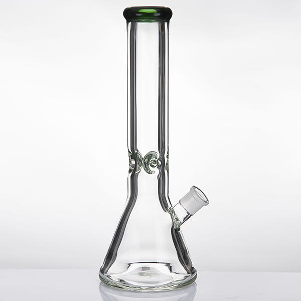 

13.2'' Beaker Glass Bong Simple Glass Bongs with Ice Catcher Thick Beaker Base Glass Water Pipes for Smoking 938