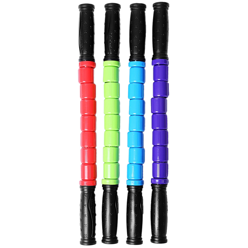 

Free Shipping Portable Fitness Massager Stick Therapy Muscle Full Body Roller Tool for feet ball waist shoulder, Purple