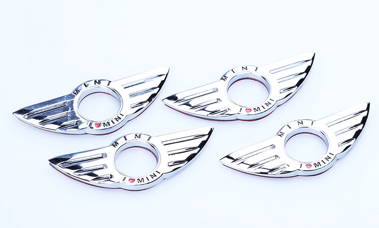 

I LOVE MINI Sticker Emblem Wing Decoration For BMW MINI Cooper R55 R56 R57 R58 R59 Door Lock Knob creative