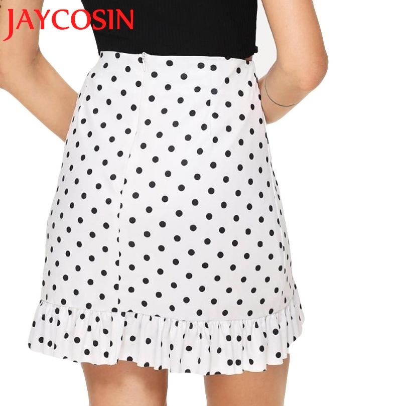 

JAYCOSIN 2018 Women Wave Fashion Girls Irregular Uniform Pleated Skirt July 18, As pic