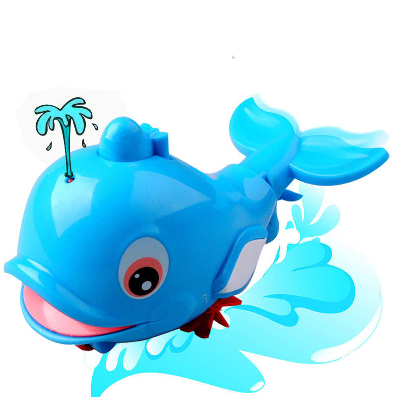 Led Bath Toys Flashing Beach Play Cartoon Bathroom Lamp Water Floating Dolphins