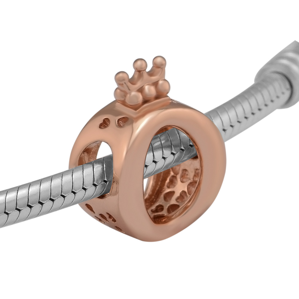 2018 Summer 925 Sterling Silver Jewelry Rose Crown O Charm Beads Fits Bracelets Necklace For Women Jewelry Making-image-420376530
