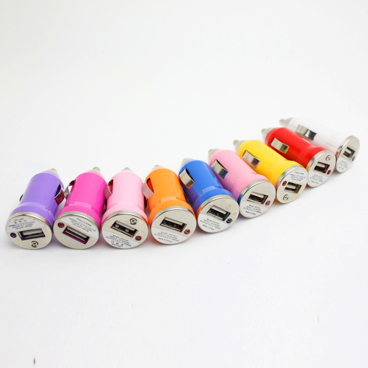 

Universal Bullet Mini Car Charger USB Charger Adapter for IPOD Iphone USB Charging Adapters Smart phone chargers For Samsung s10, Mixed colors