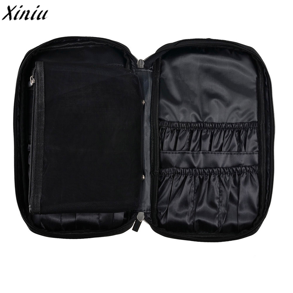 

Professional Makeup Bag Pro Brush Tool Cosmetic Organizer Holder Solid Storage Pouch Pocket Kit Cosmetiquera Mujer @Y109