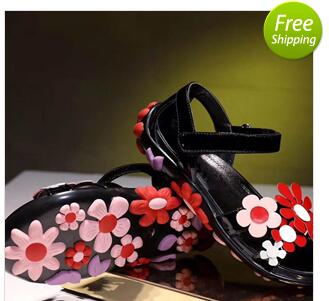 

Summer Flower Princess Shoes Cute women sandals The latest style summer women's floral female's flip flops flowers sandals, Yellow